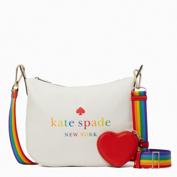 kate spade Handbags - New Kate Spade Rosie Pride Crossbody Pebbled Leather Rainbow White Dove